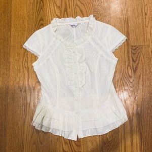 Vintage White Lace Blouse